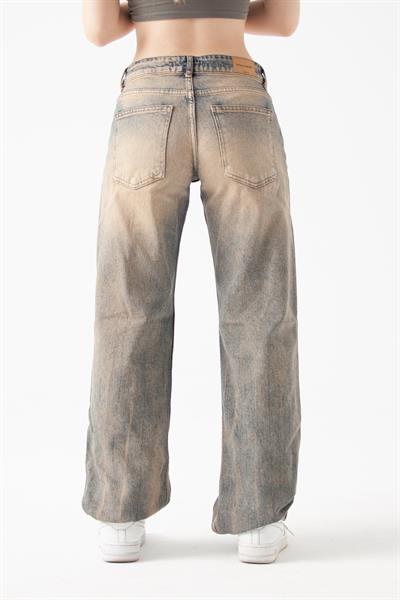 Açık Taş Yıkama Straight Jean