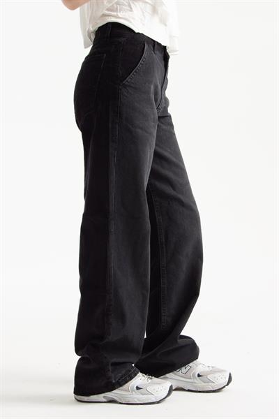 Antrasit Arkası Kadife Loose Fit Jean