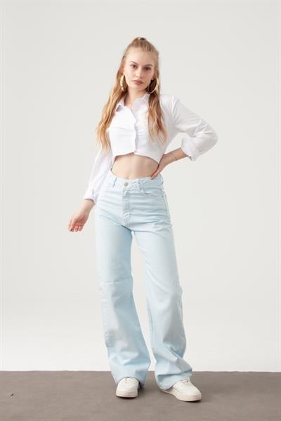 Bebek Mavisi Straight Jean
