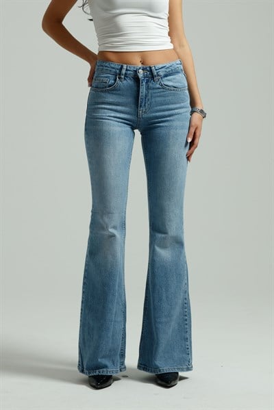 Buz Mavi Flare Jean