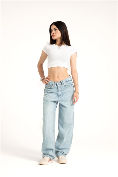 Buz Mavi Skater Jean