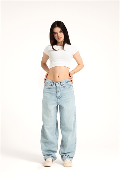 Buz Mavi Skater Jean
