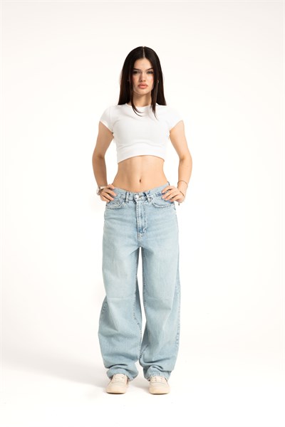 Buz Mavi Skater Jean