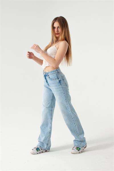 Buz Mavi Tint Straight Jean
