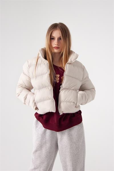 Ekru Şişme Mont