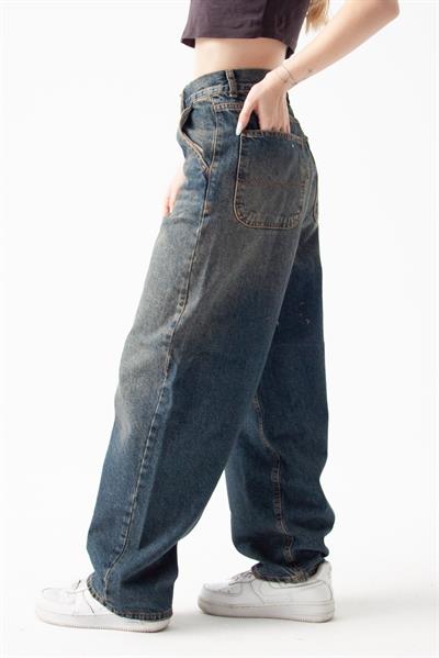 Koyu Mavi Tint Skater Jean