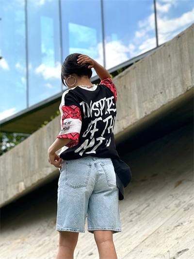Off The System Detaylı Unisex Oversize Tişört