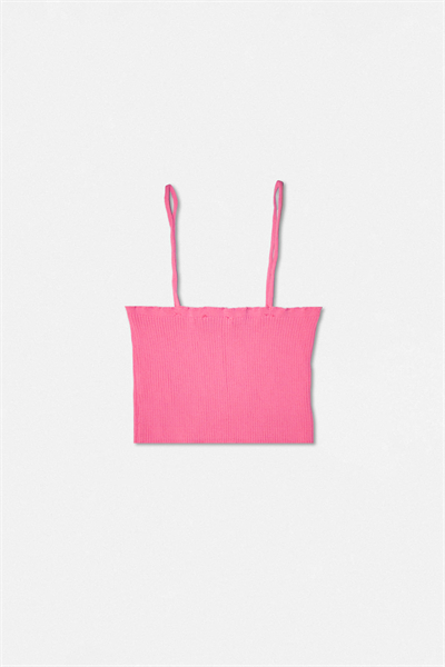 Pembe İnce Askılı Crop