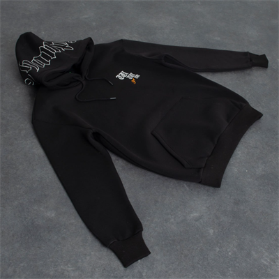Siyah San Francisco Basketball Team Nakış Detaylı Hoodie