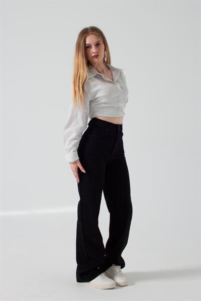 Siyah Straight Jean