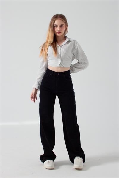 Siyah Straight Jean