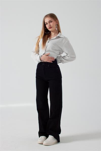 Siyah Straight Jean