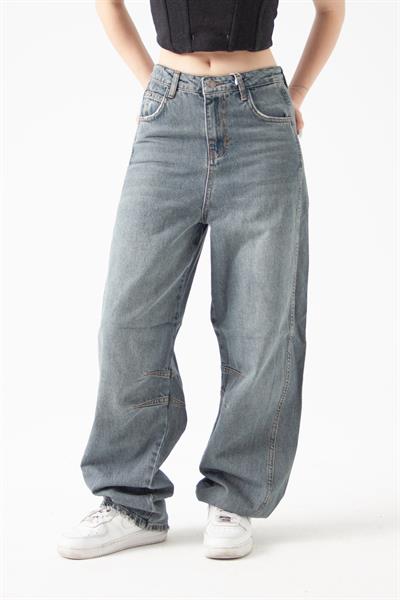 Soluk Mavi Baggy Jean