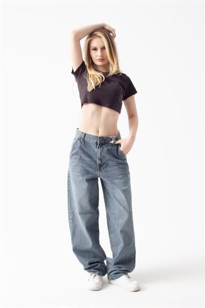 Soluk Mavi Skater Jean