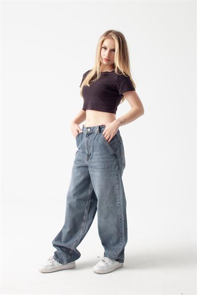 Soluk Mavi Skater Jean