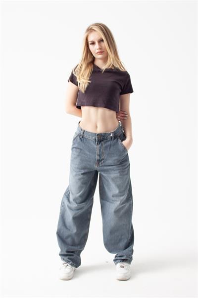 Soluk Mavi Skater Jean