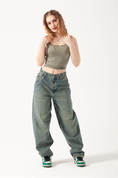 Soluk Mavi Tint Skater Jean