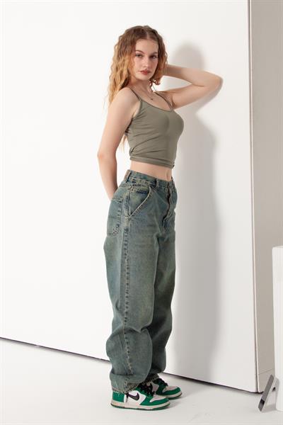 Soluk Mavi Tint Skater Jean