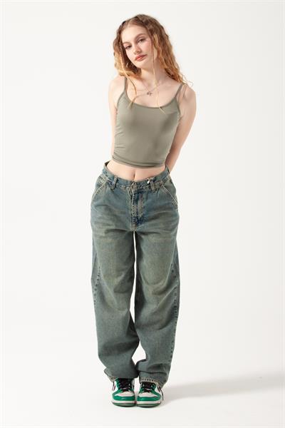 Soluk Mavi Tint Skater Jean