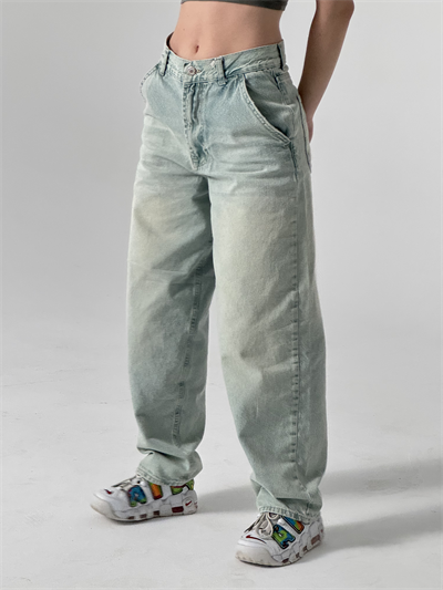 Su Yeşili Skater Jean