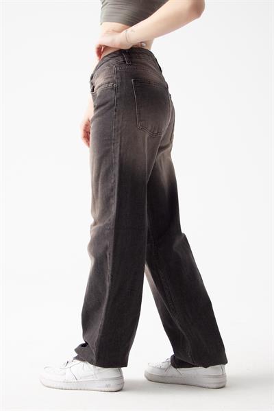 Vintage Kahve Orta Bel Straight Jean