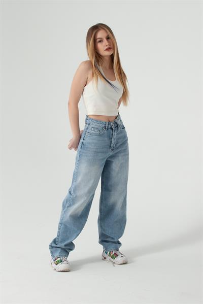 Viscon Kumaş Buz Mavi Tint Skater Jean
