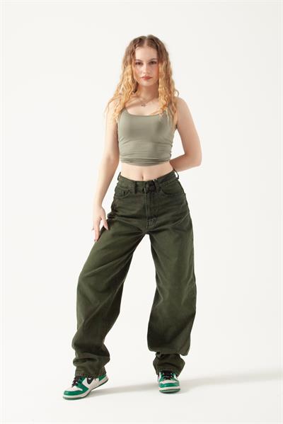 Yeşil Skater Jean