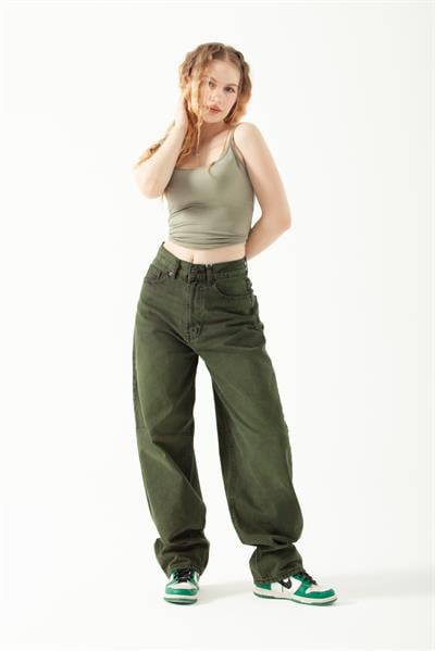 Yeşil Skater Jean