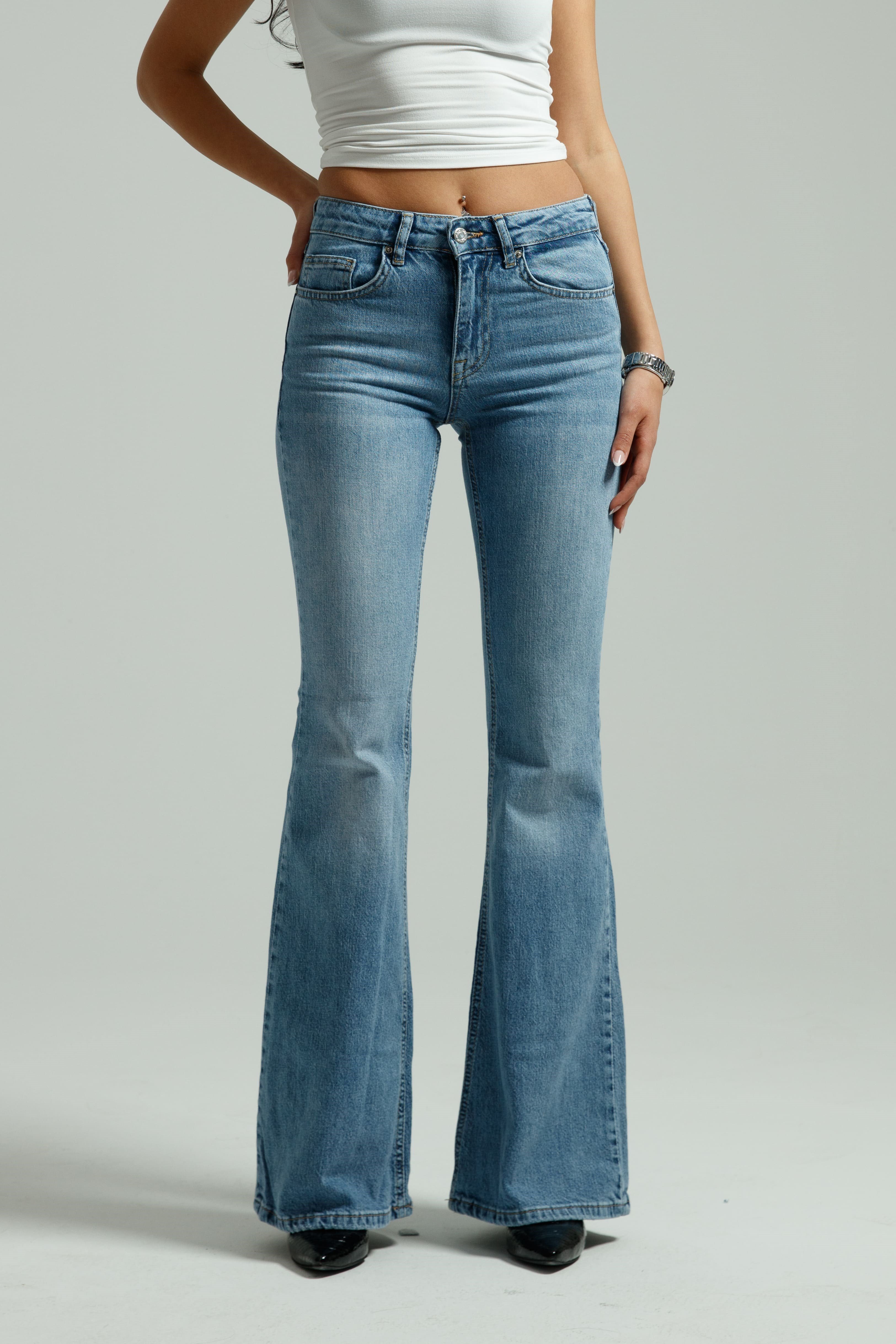 Buz Mavi Flare Jean