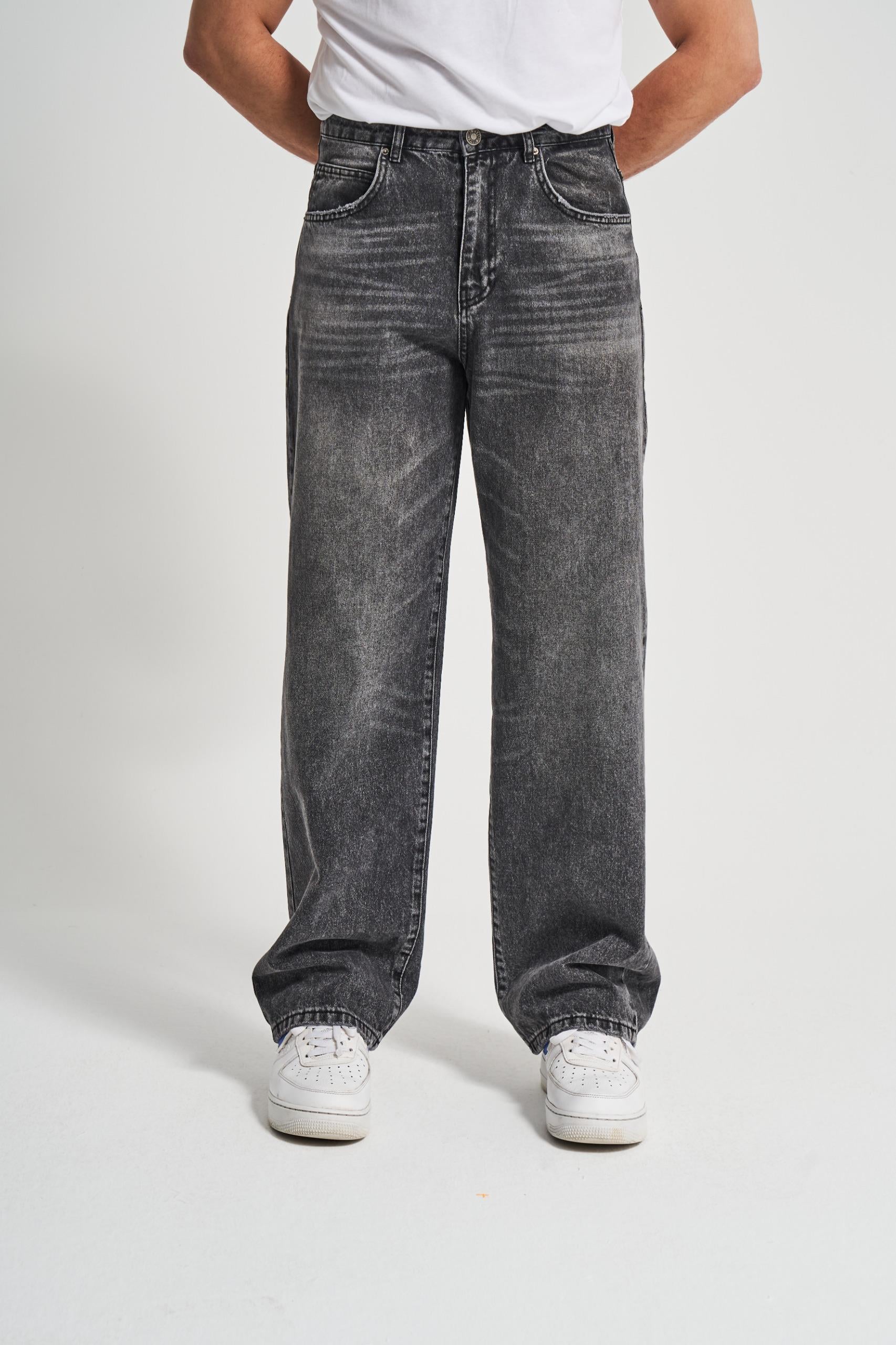 Gri Relaxed Baggy Jean