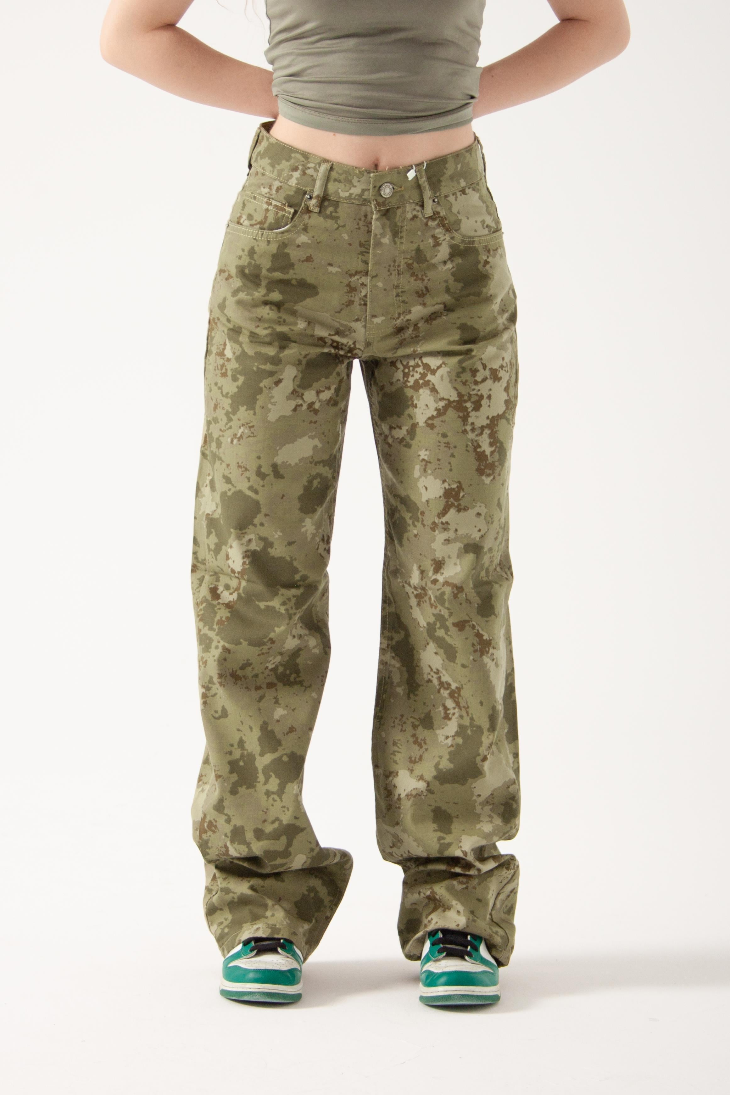 Kamuflaj Loose Fit Jean