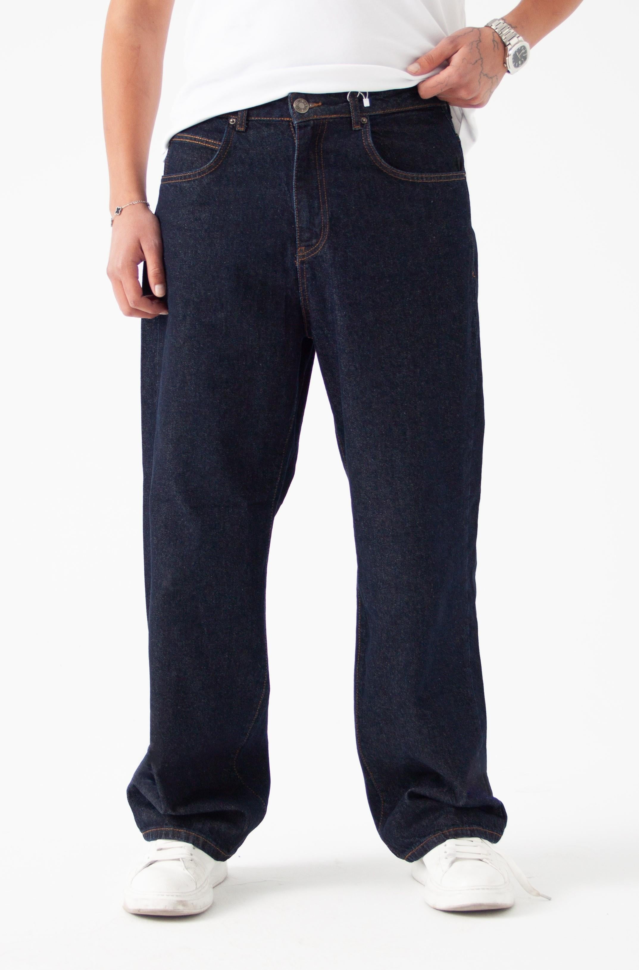 Koyu İndigo Relaxed Baggy Jean