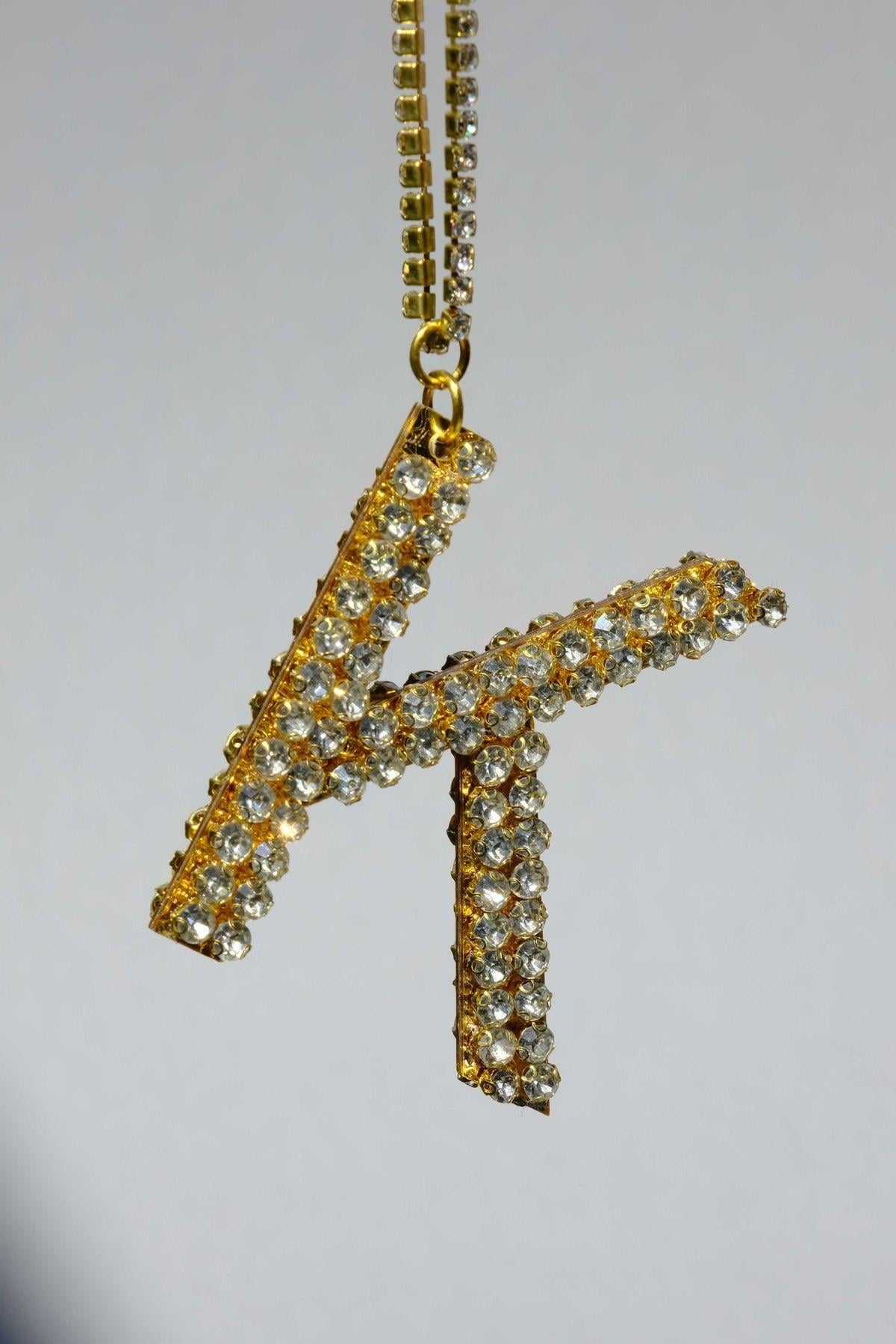 Gold 7 Cm k Harf Dikiz Süsü