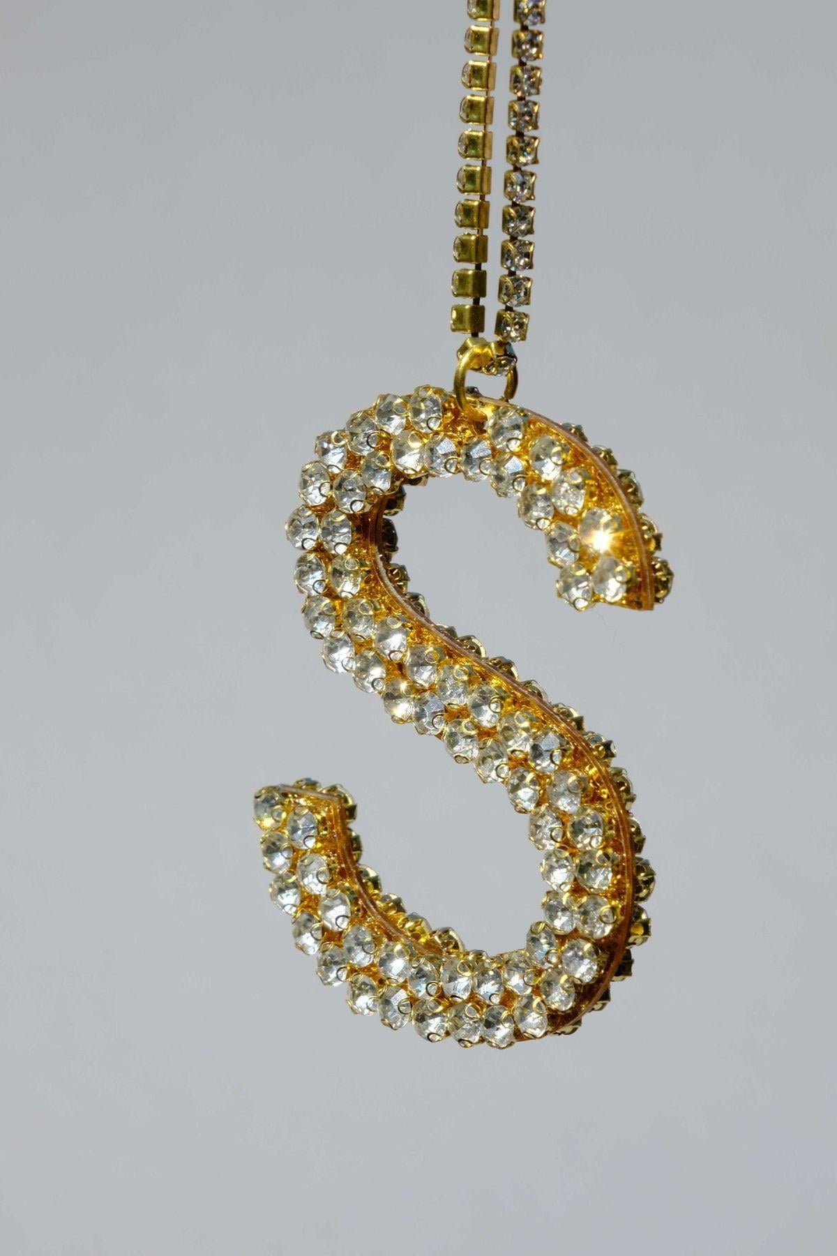 Gold 7 Cm s Harf Dikiz Süsü