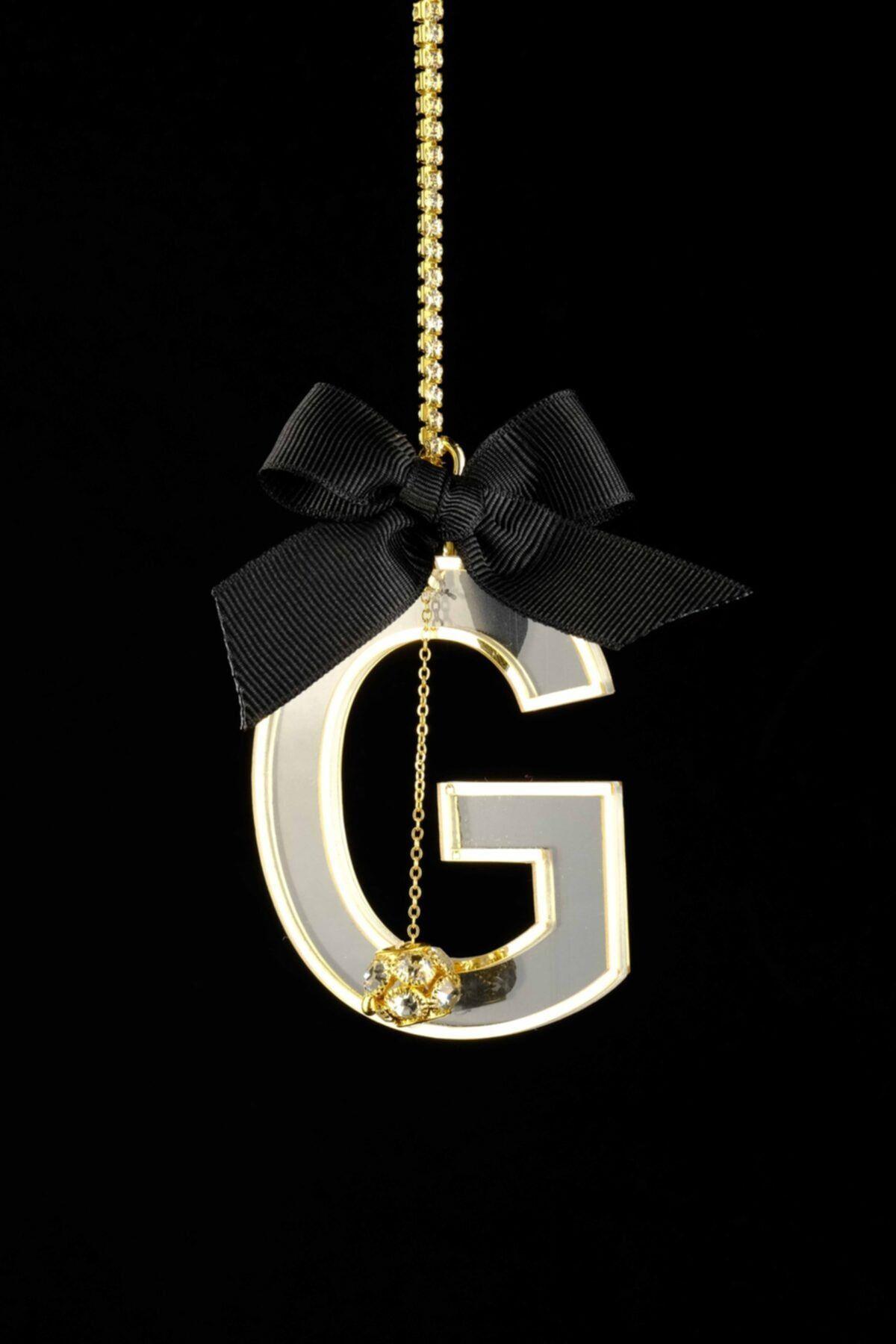 Gold Şeffaf Dikiz Süsü G Harf