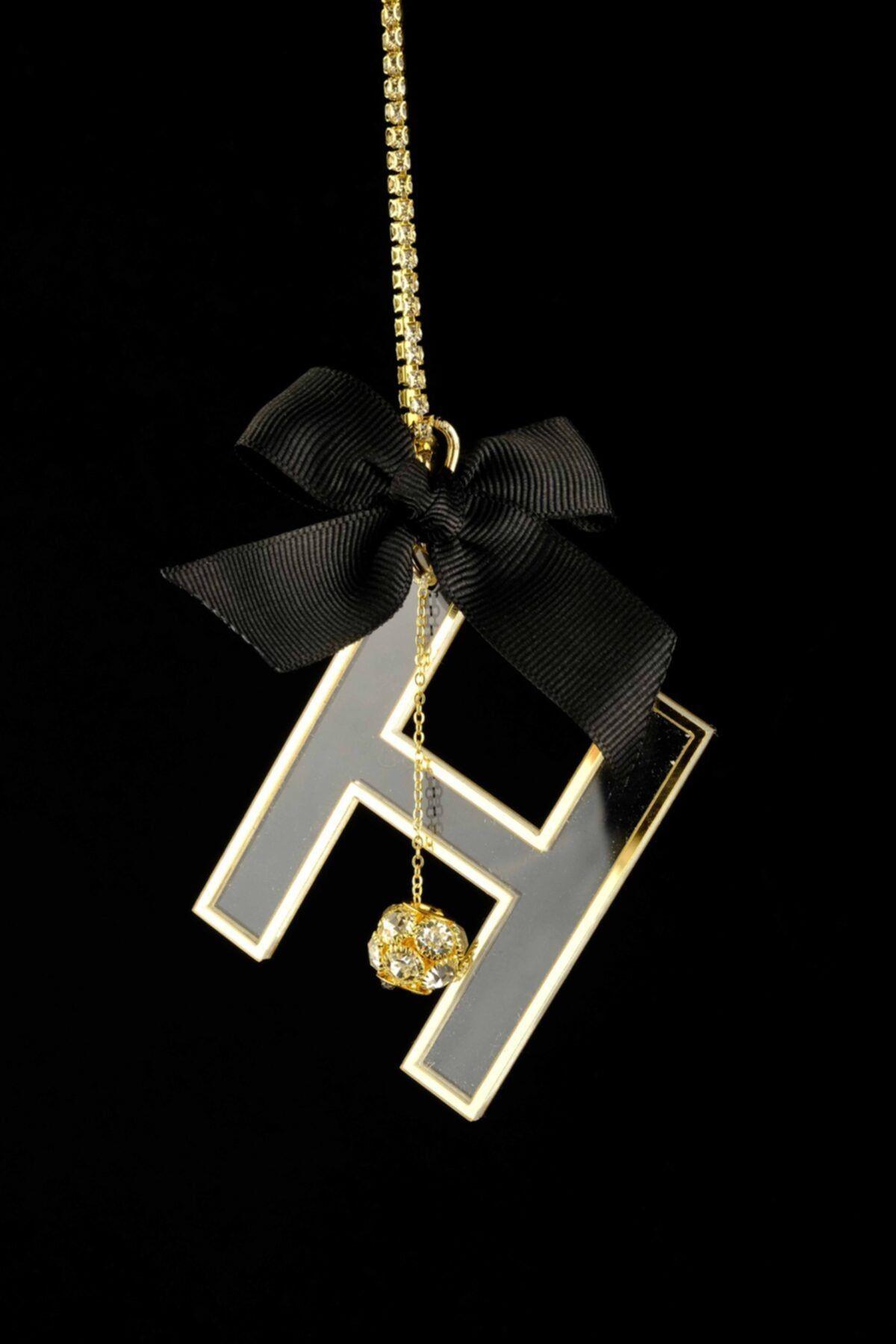 Gold Şeffaf Dikiz Süsü H Harf