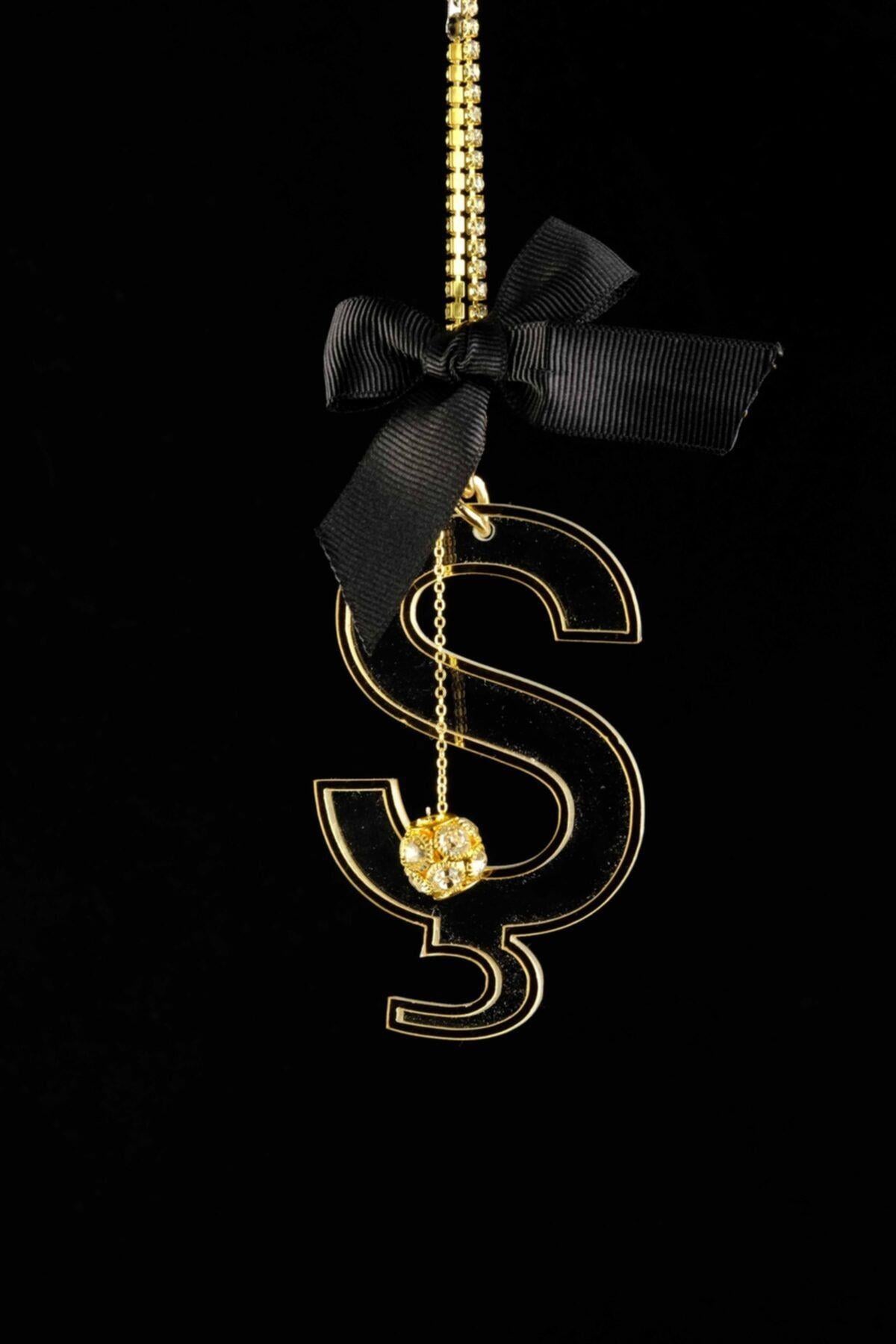 Gold Şeffaf Dikiz Süsü Ş Harf