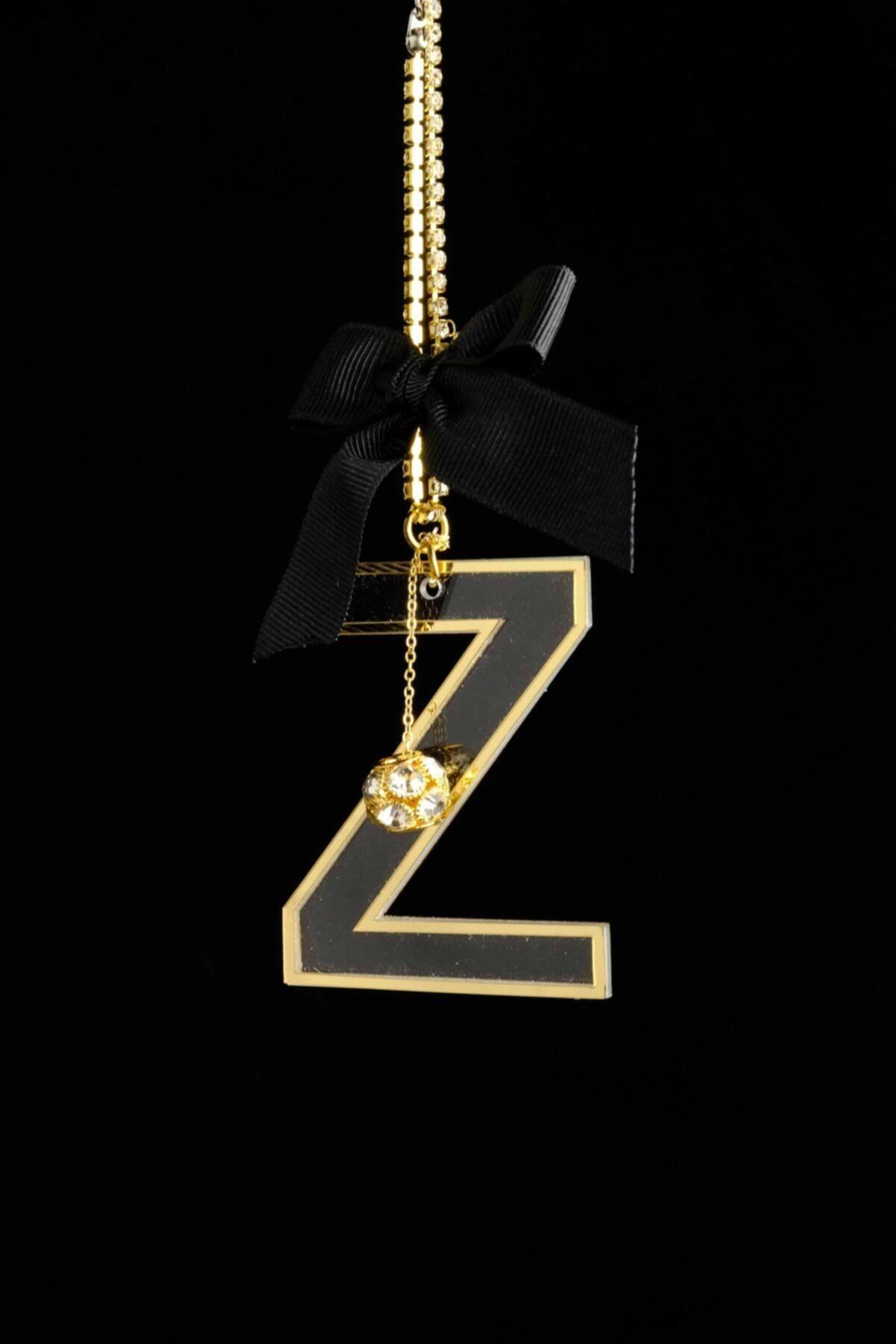 Gold Şeffaf Dikiz Süsü Z Harf