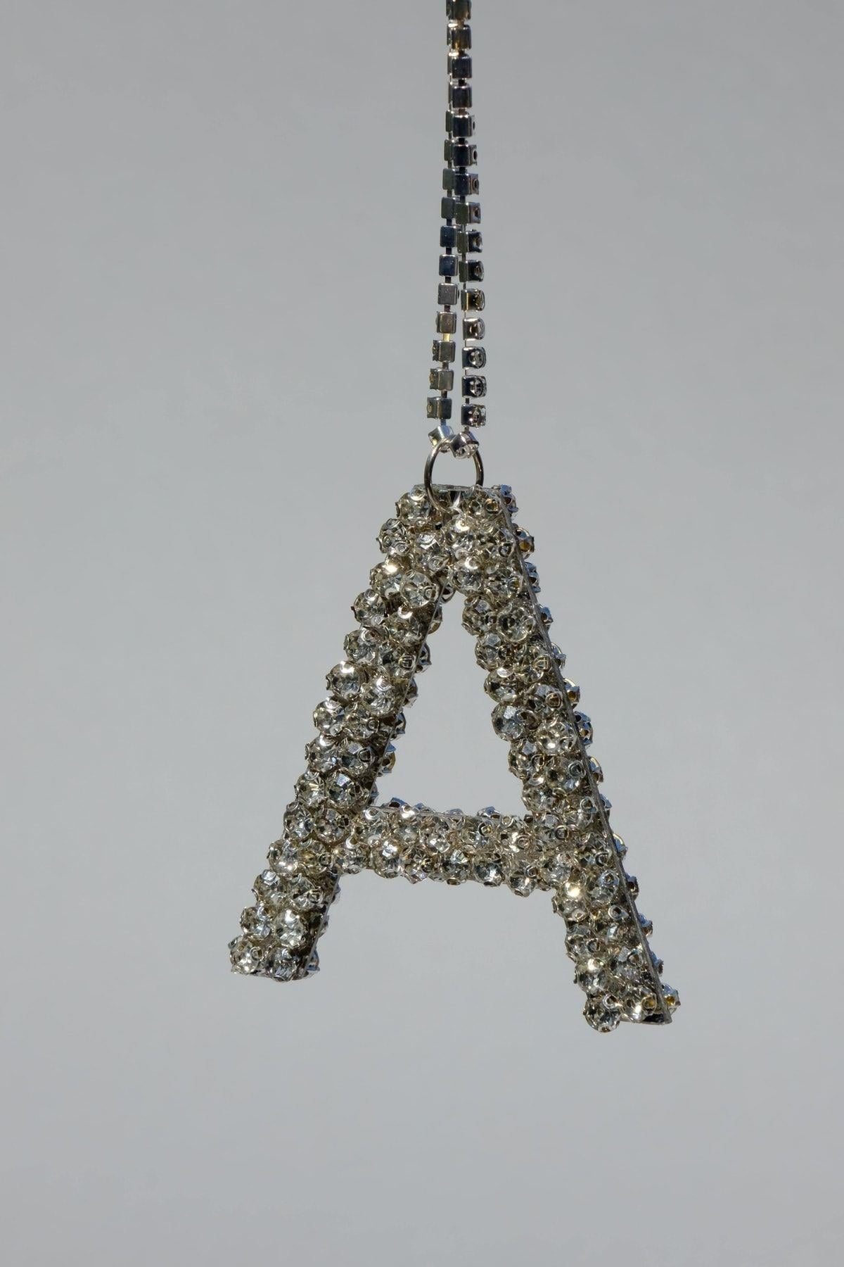 Gümüş 7 Cm a Harf Dikiz Süsü