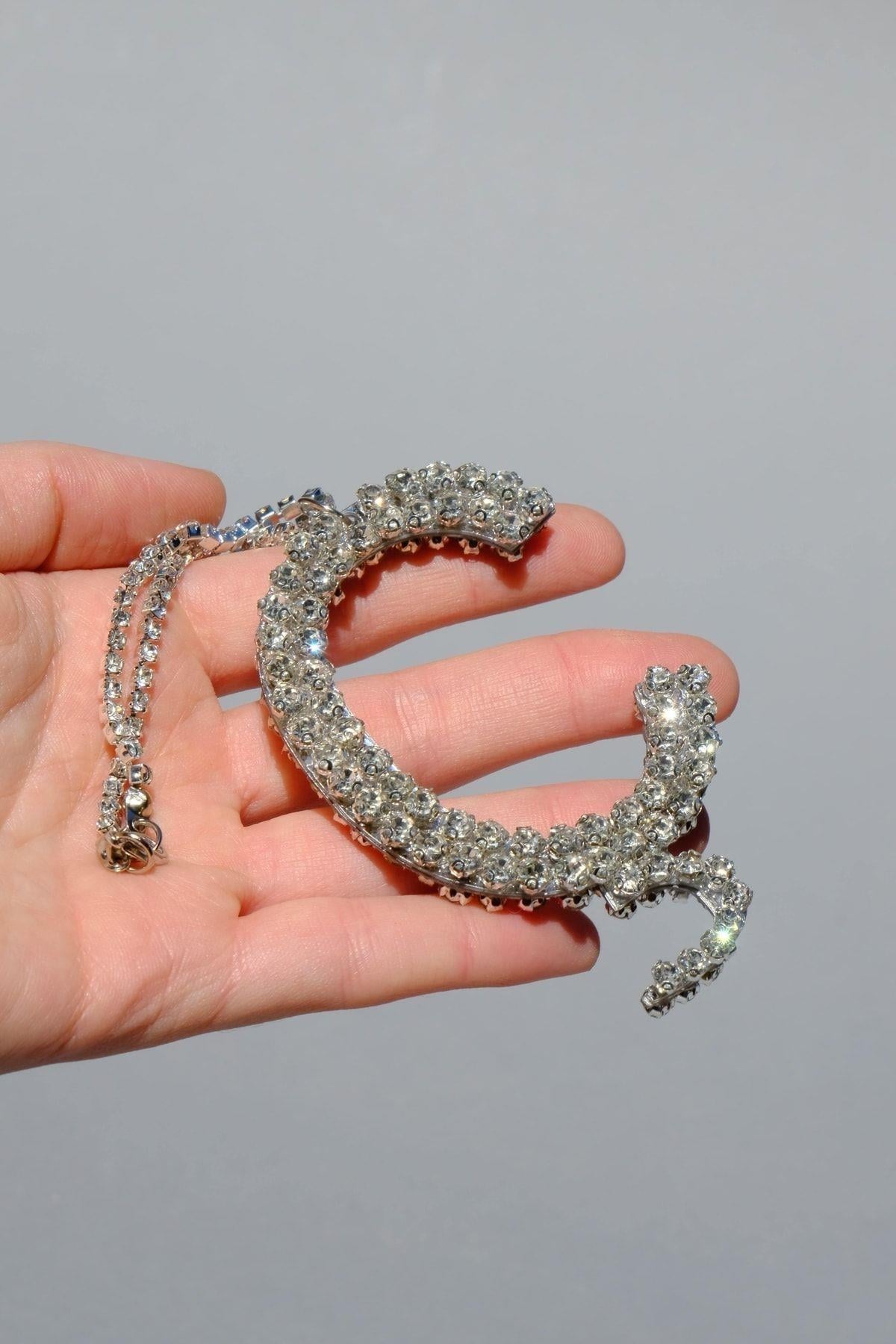 Gümüş 7 Cm ç Harf Dikiz Süsü