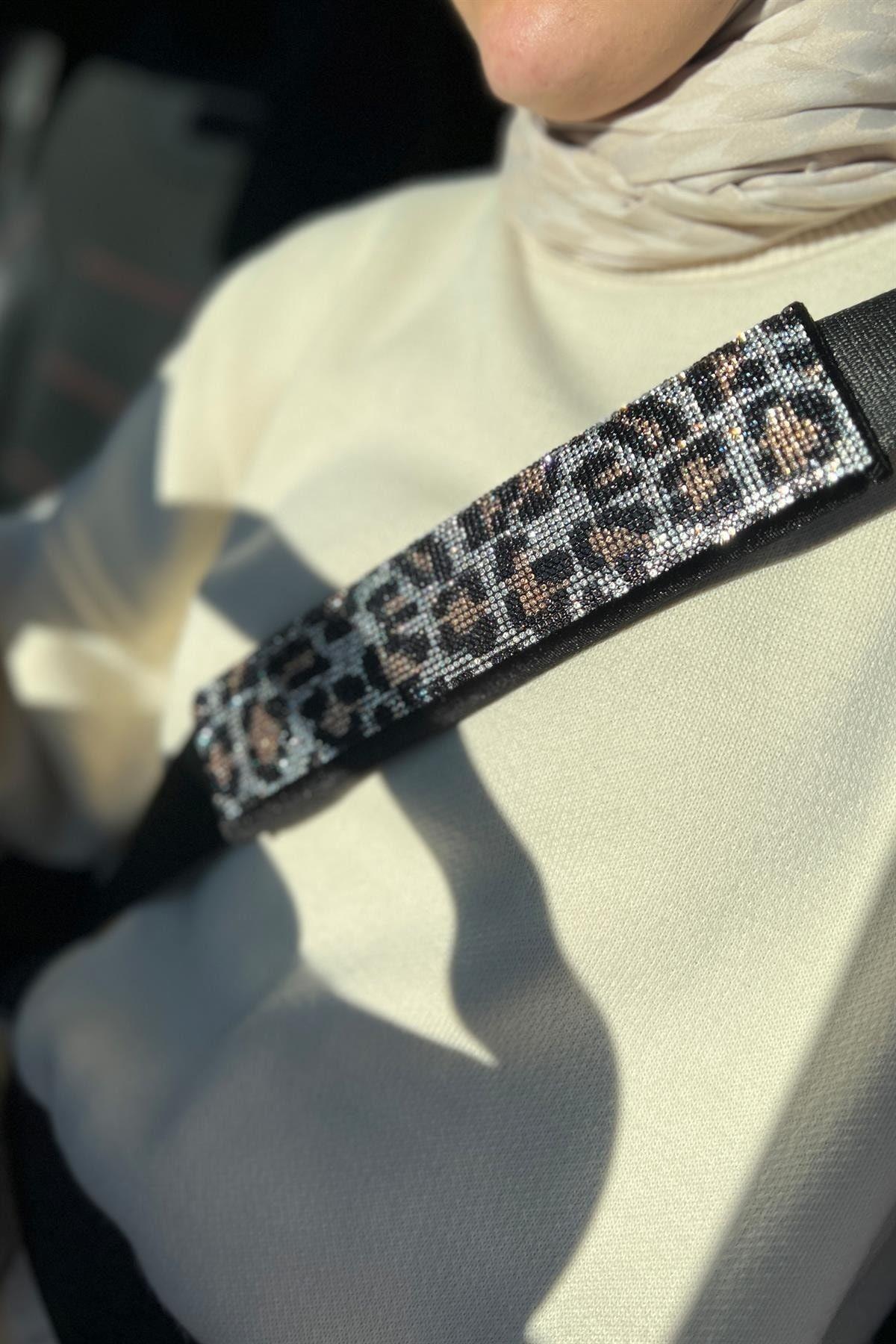 Leopar Taşlı Kemer Konforu
