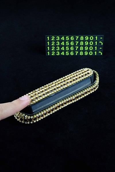 Gold Swarovski Gold Baget Taşlı Araç Içi Numaratör