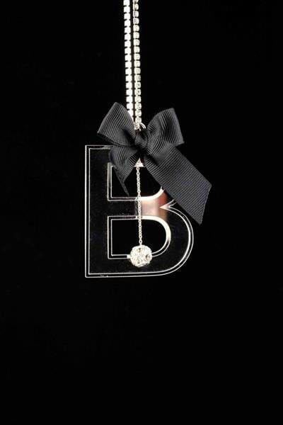 Gümüş Şeffaf Dikiz Süsü B Harf