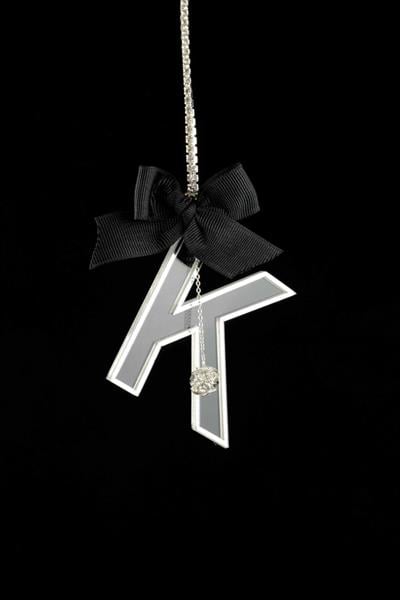 Gümüş Şeffaf Dikiz Süsü K Harf