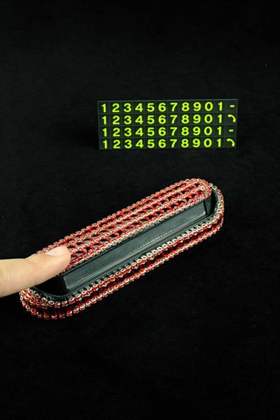 Kırmızı Swarovski Kırmızı Baget Taşlı Araç Içi Numaratör