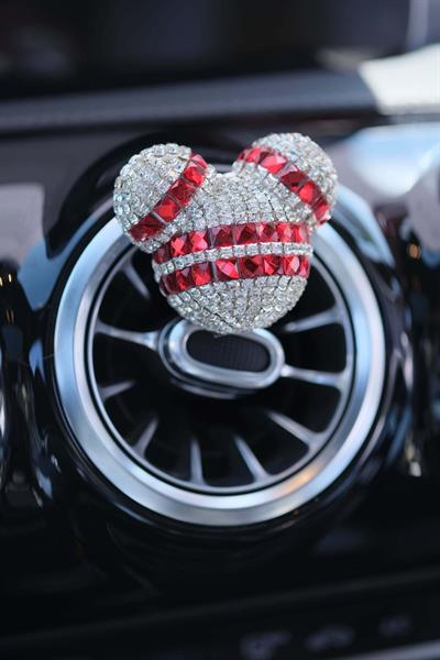 Panda Koku Gümüş Taş & Çift Kırmızı Baget Taş Oto Klima Petek Koku