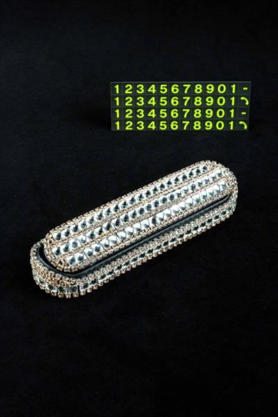 Pembe Swarovski Gümüş Baget Taşlı Araç Içi Numaratör