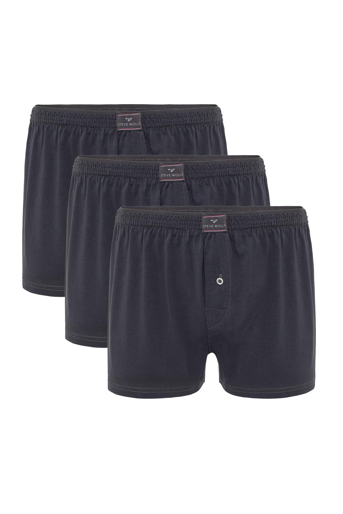 Erkek Antrasit 3’Lü Penye Boxer - 23702