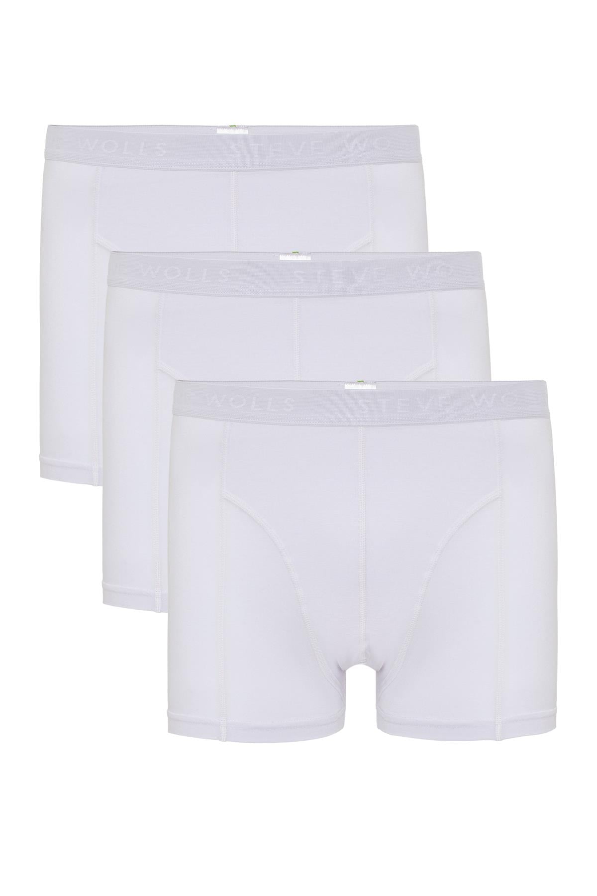 Erkek Beyaz 3’Lü Klasik Bambu Boxer - 25101