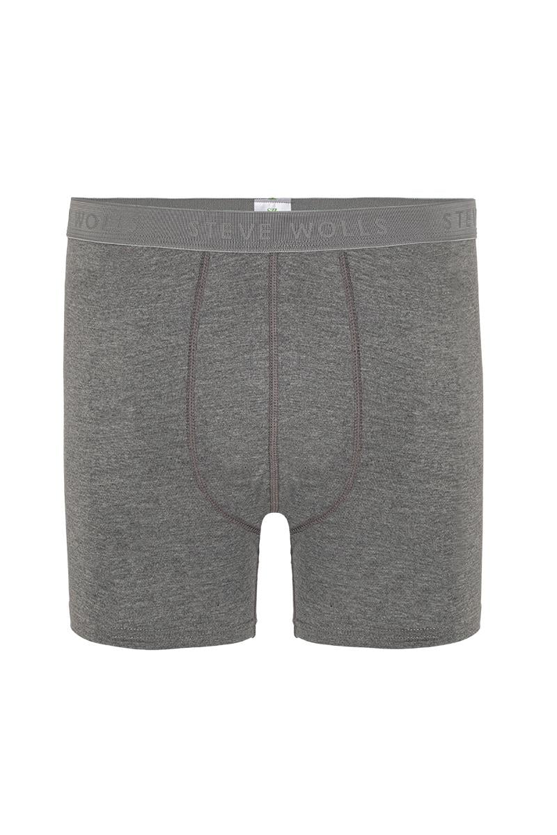 Erkek Gri Tekli Uzun Paça Bambu Boxer - 25200